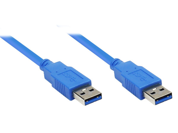 USB 3.2 Gen 1 Stecker A an Stecker A, 2.0m, blau