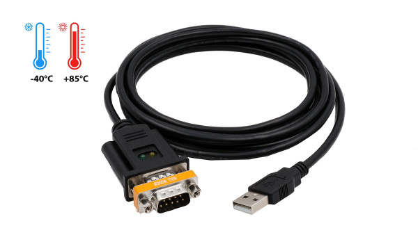 USB 2.0 zu 1S Seriell RS-232 Port für -40°C bis +85°C (FTDI Chip-Set)