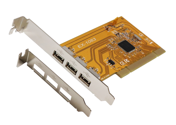 USB 2.0 PCI Karte mit 3 Ausgänge (NEC)