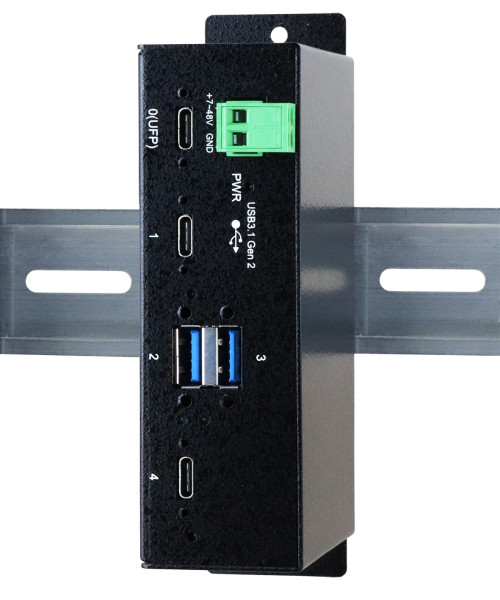 USB 3.2 Gen2 Metall HUB mit 4 Ports 2 x USB-C und 2 x USB-A Anschluss