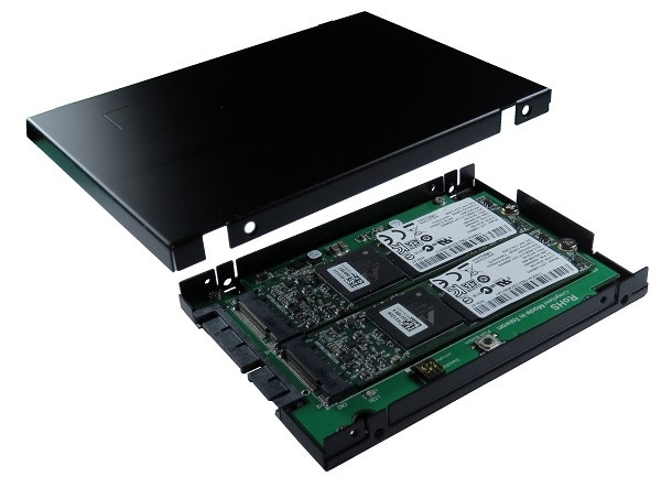 SATA 3 für M.2 SSD x 2 Enclosure RAID, 2.5"