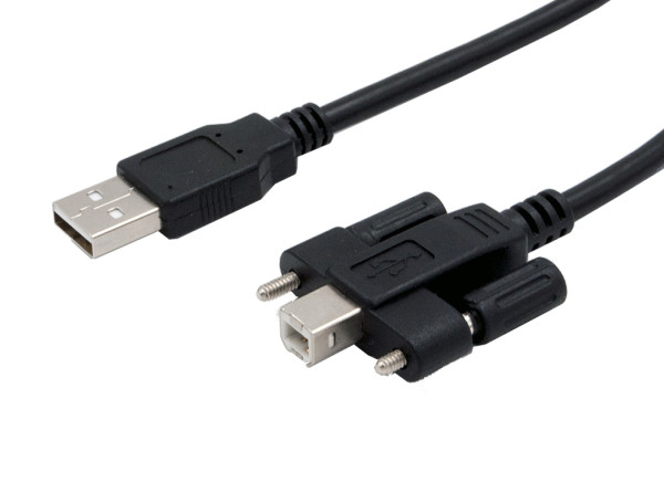 USB 2.0 Kabel A - B Verschraubt (3 Meter)