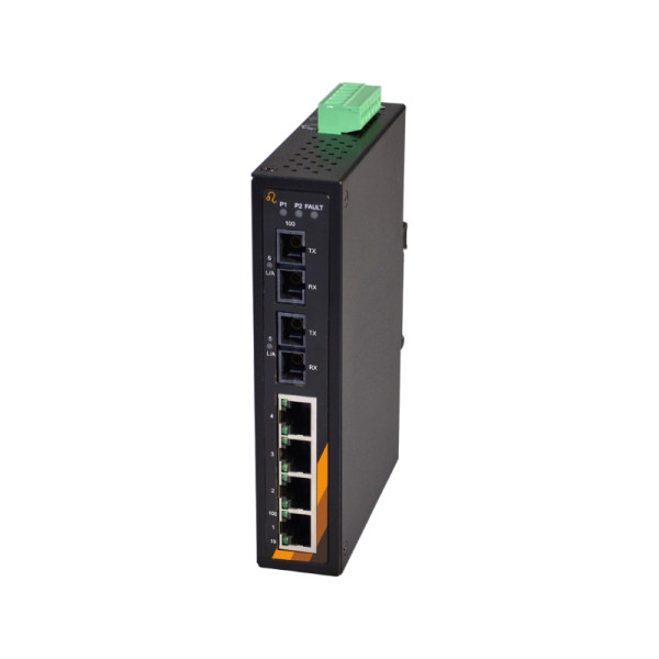 6-Port Ethernet Switch - 4*10/100Tx + 2*100Fx