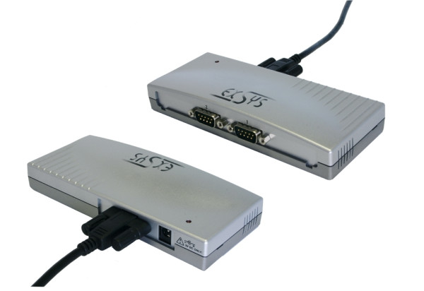 USB zu 2S Seriell RS-232, Plastik-Gehäuse und Kabel verschraubbar (FTDI Chipsatz)