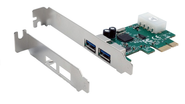 PCIe USB 3.2 Gen 1 Karte mit 2 Ports (NEC Chipsatz)