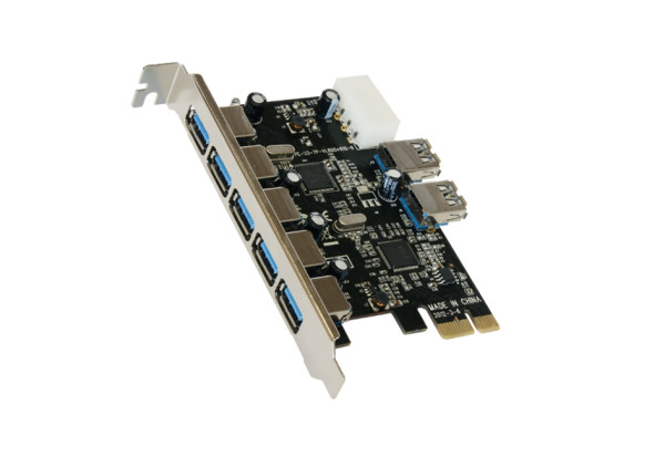 PCIe USB 3.2 Gen 1 Karte mit 5+2 Ports (VIA)