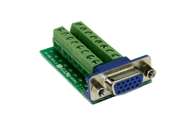 Adapter 15 Pin VGA Buchse zu 16 Pin Terminal Block