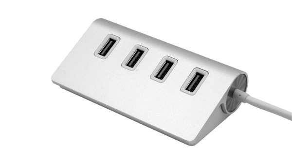 4 Port USB 3.2 Gen 1 Metall HUB, mit elegantem Metallgehäuse