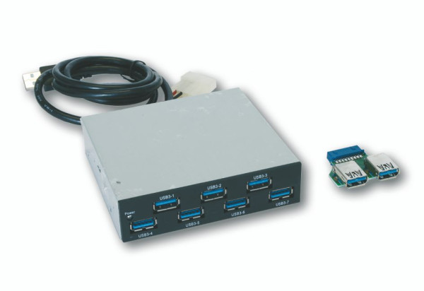 Interner 7-Port USB 3.2 Gen 1 HUB für 3.5" Front-Einbau