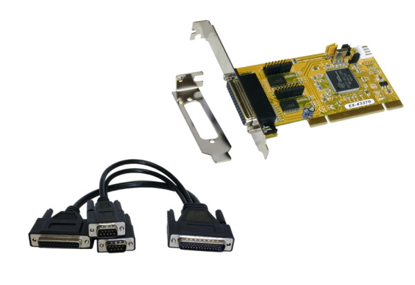 PCI 2S/1P Multi I/O-Karte mit Octopus-Kabel (Oxford Chip-Set)