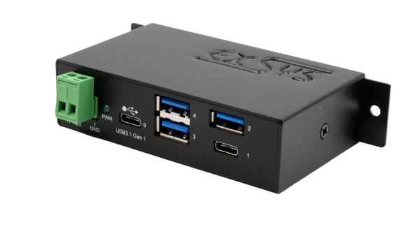 4 Port USB 3.2 Gen1 Metall HUB mit 1 x C- und 3 x A-Ports, Upstream mit C-Port