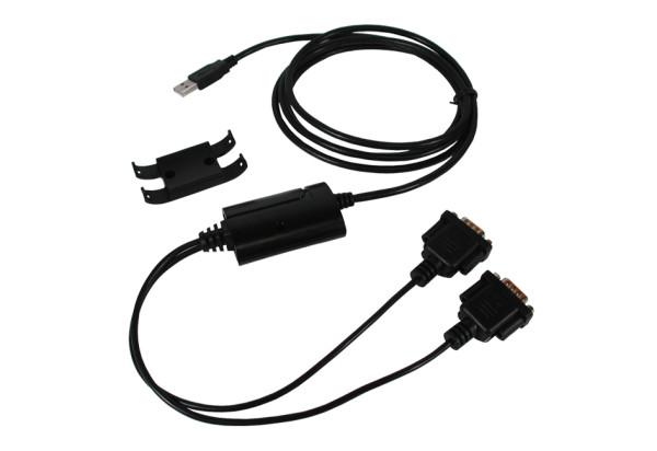 USB 2.0 zu 2x serielle RS-232 Ports mit 2.0 m Kabel, (FTDI Chipsatz)