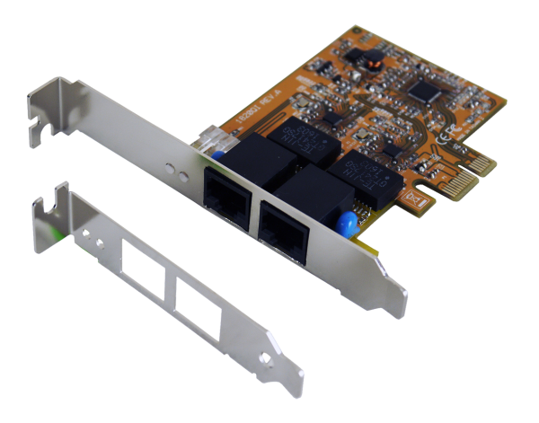 PCIe Dual Netzwerk-Karte mit 2 x 1G/4KV Surge