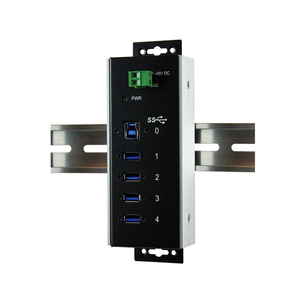 4 Port USB 3.2 Gen 1 Metall HUB für Temperaturen von –40°C bis +85°C Grad