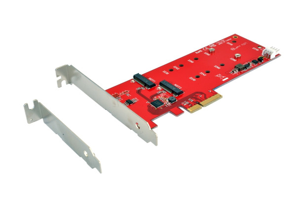 2x 110mm M.2 SATA SSD Low Profile PCIe 2.0 Host