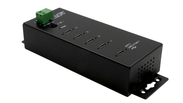 4-Port USB 3.2 Gen 1 Metall HUB mit 15KV ESD Überspannungsschutz, C-Buchsen