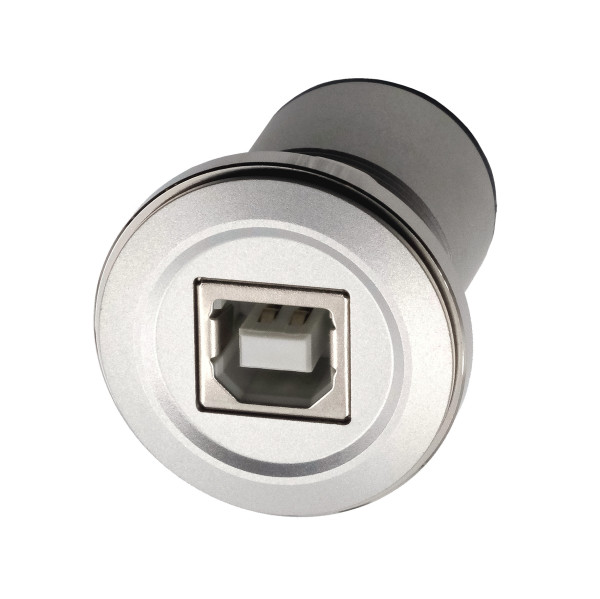 Einbau-Adapter Metall USB B Buchse zu A Buchse, USB 2.0