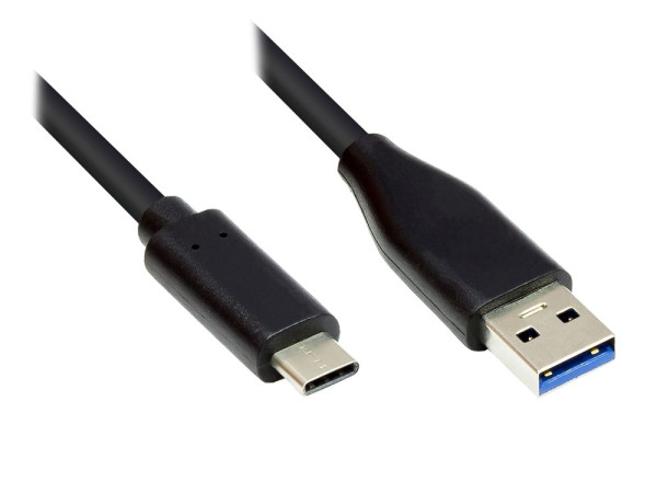USB 3.2 Gen1 Kabel A - C, 3.0m schwarz