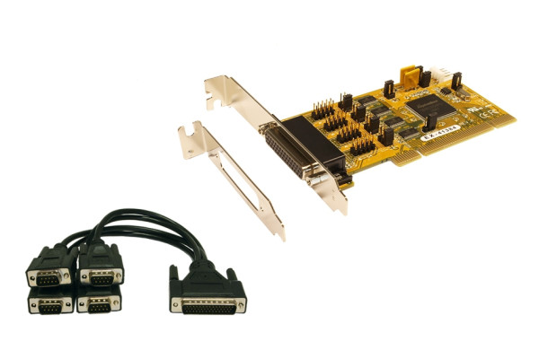 PCI 4S Seriell RS-232-Karte inkl. LowProfile Bügel