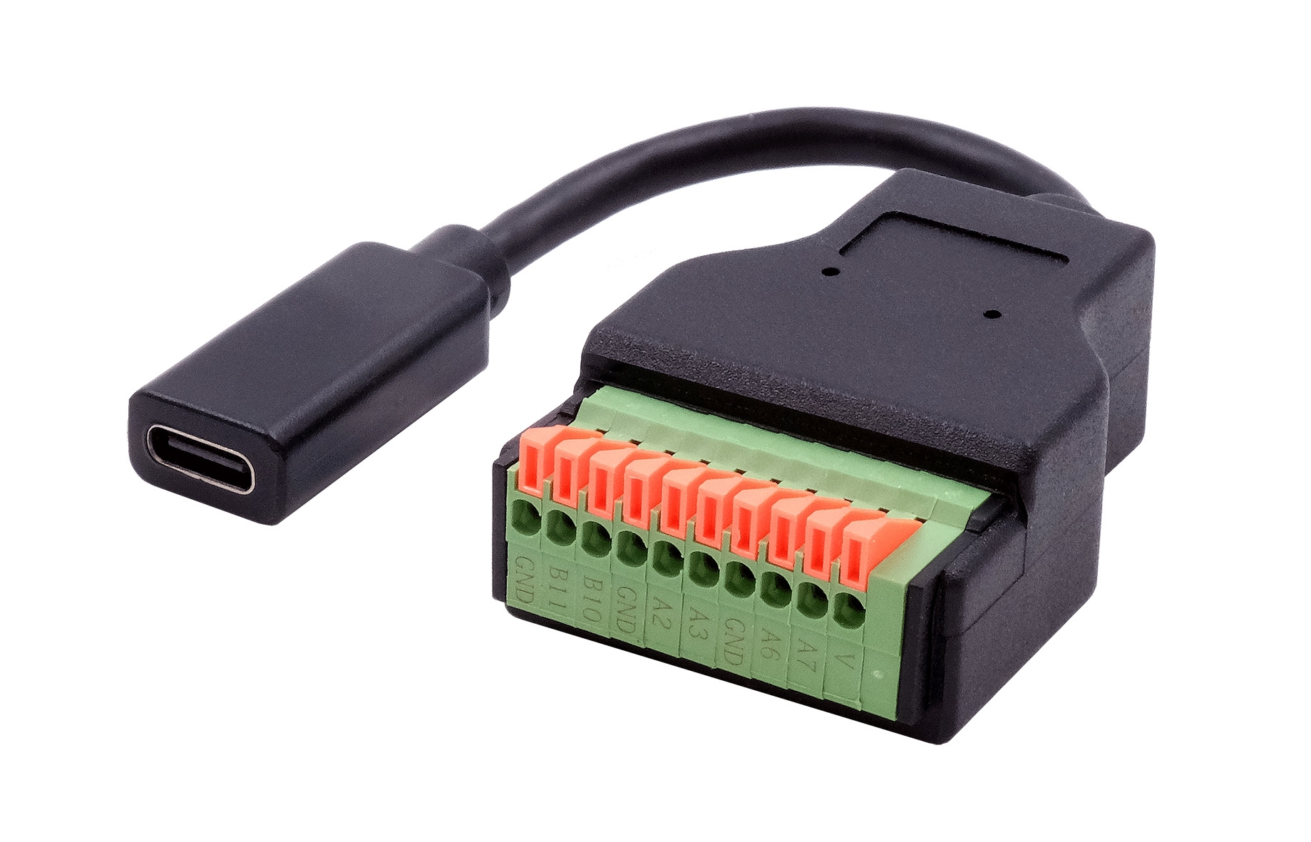 Kabel-Adapter USB-C Buchse zu 10-pin Terminal Block mit Drucktaster, USB  3.2, 15 cm, Konverter / Adapter, Kategorien
