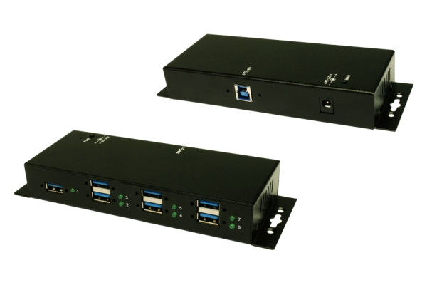 7 Port USB 3.0 Metall HUB, inkl. 12V Netzteil